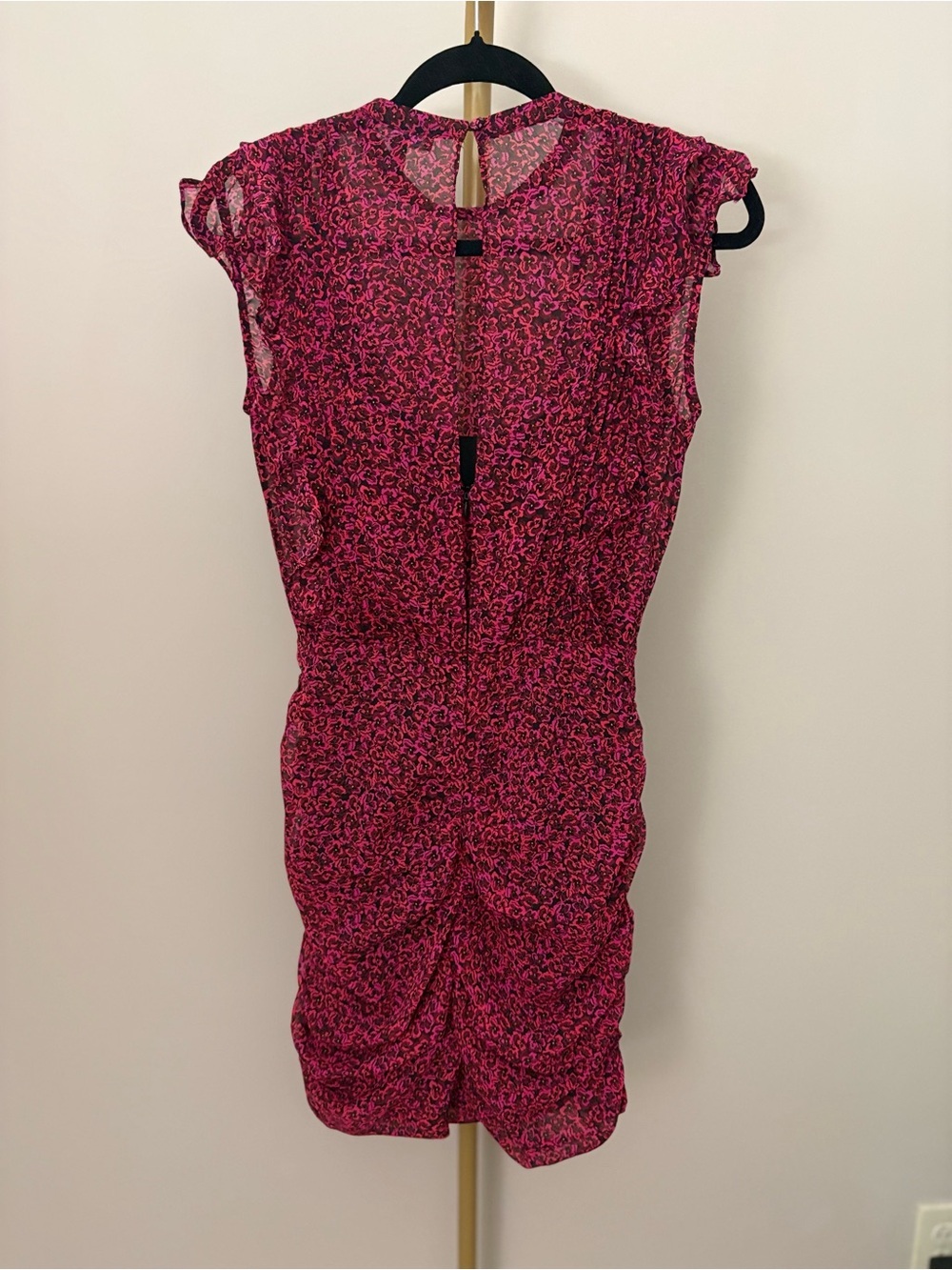 Express Pink Ruched-Detail Mini Dress - Picture 4 of 7